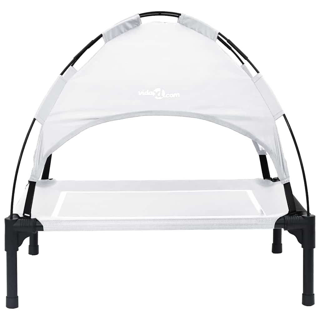 vidaXL Legowisko dla psa Srebrnoszary 71 x 64 x 71 cm Stal
