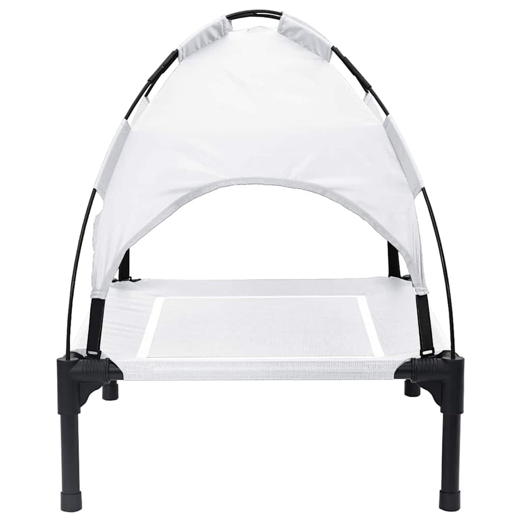 vidaXL Legowisko dla psa Srebrnoszary 71 x 64 x 71 cm Stal