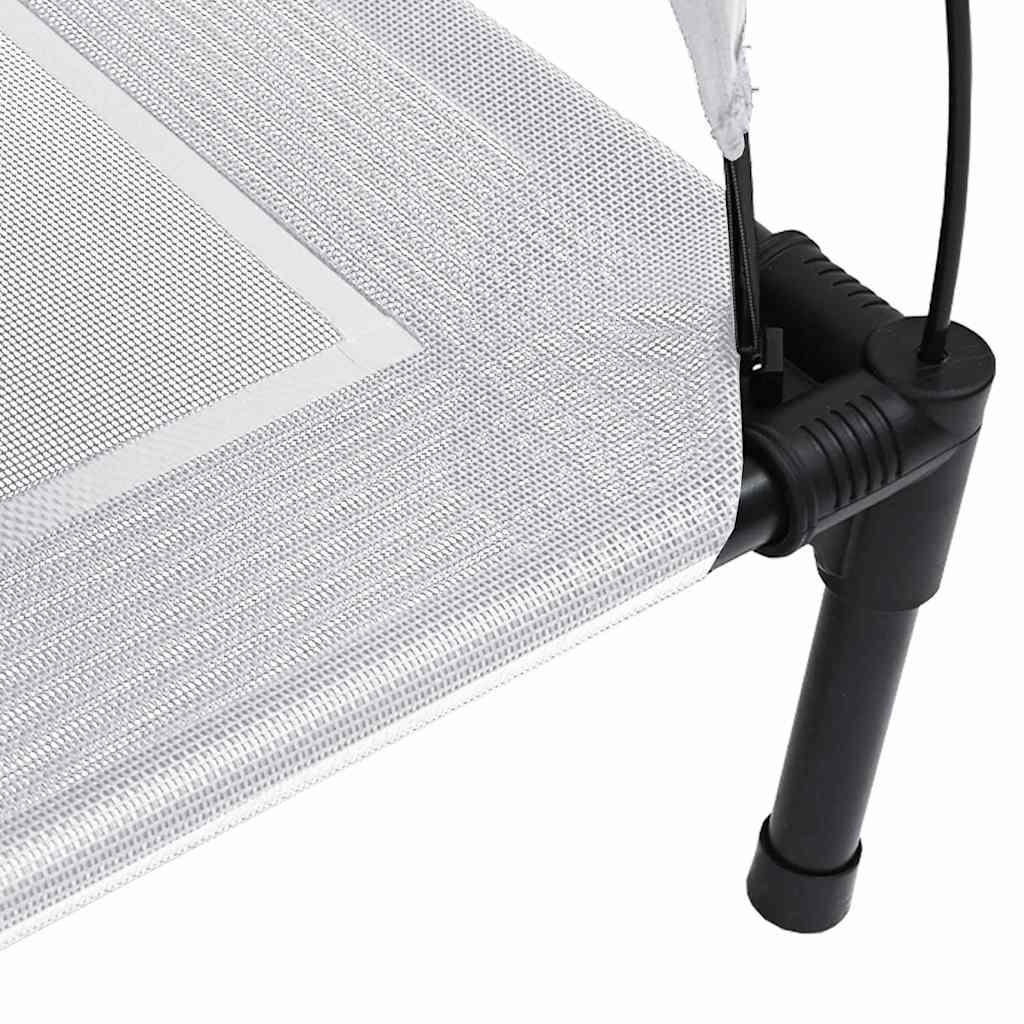 vidaXL Legowisko dla psa Srebrnoszary 90 x 81 x 80,5 cm Stal