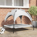 vidaXL Legowisko dla psa Srebrnoszary 90 x 81 x 80,5 cm Stal
