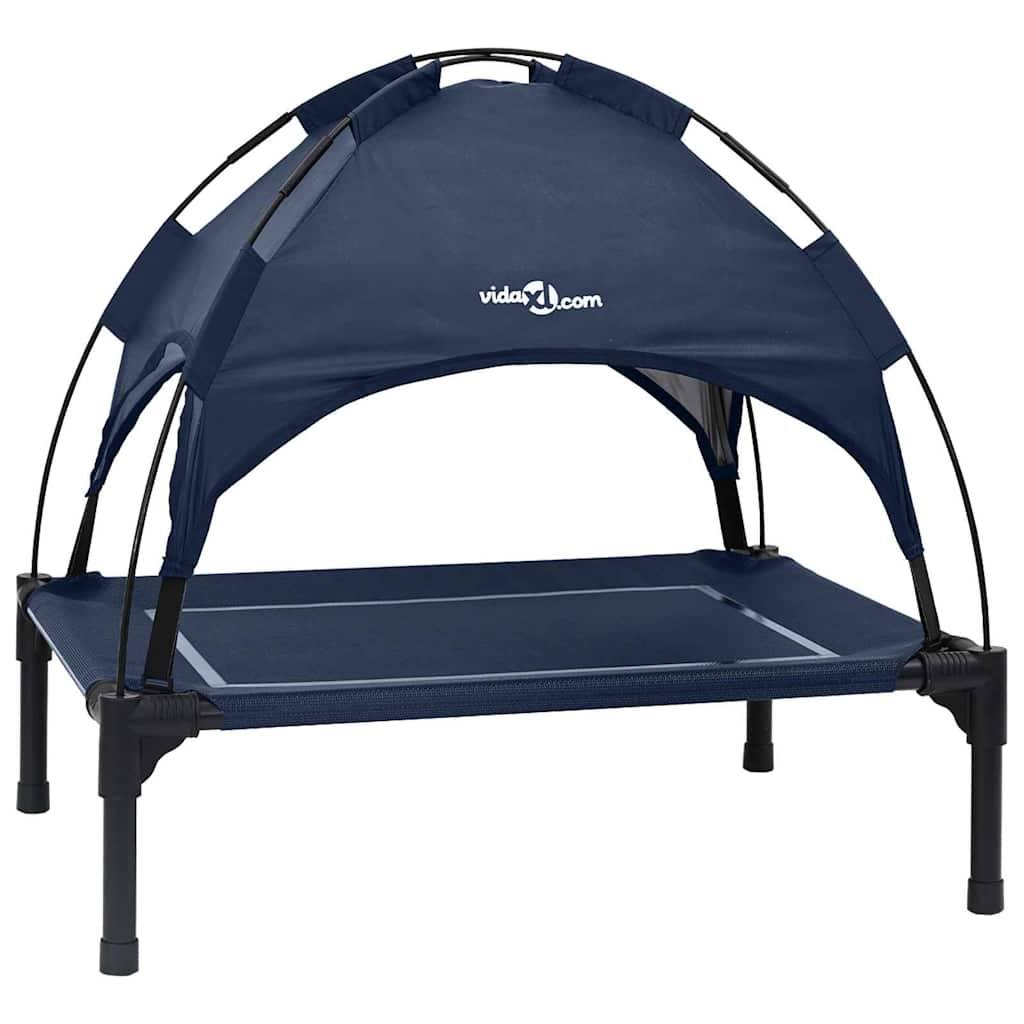 vidaXL Legowisko dla psa Granatowy 63 x 49,5 x 60 cm Stal