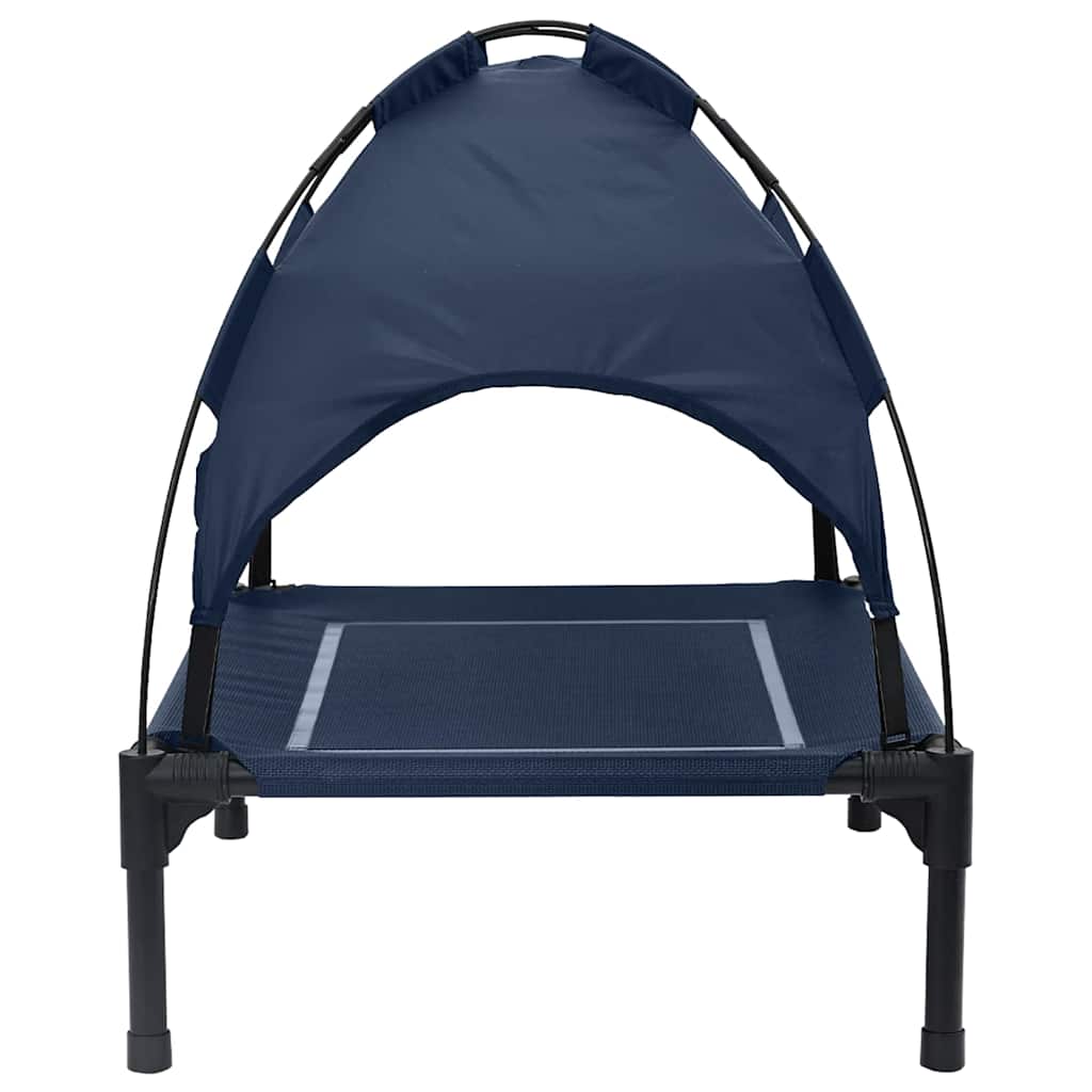 vidaXL Legowisko dla psa Granatowy 63 x 49,5 x 60 cm Stal
