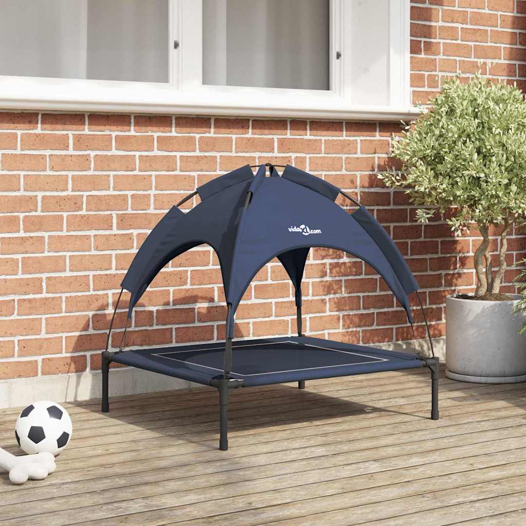vidaXL Legowisko dla psa Granatowy 71 x 64 x 71 cm Stal