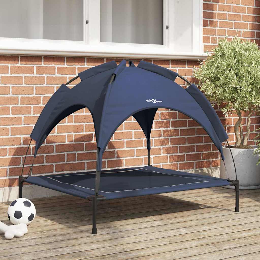vidaXL Legowisko dla psa Granatowy 90 x 81 x 80,5 cm Stal