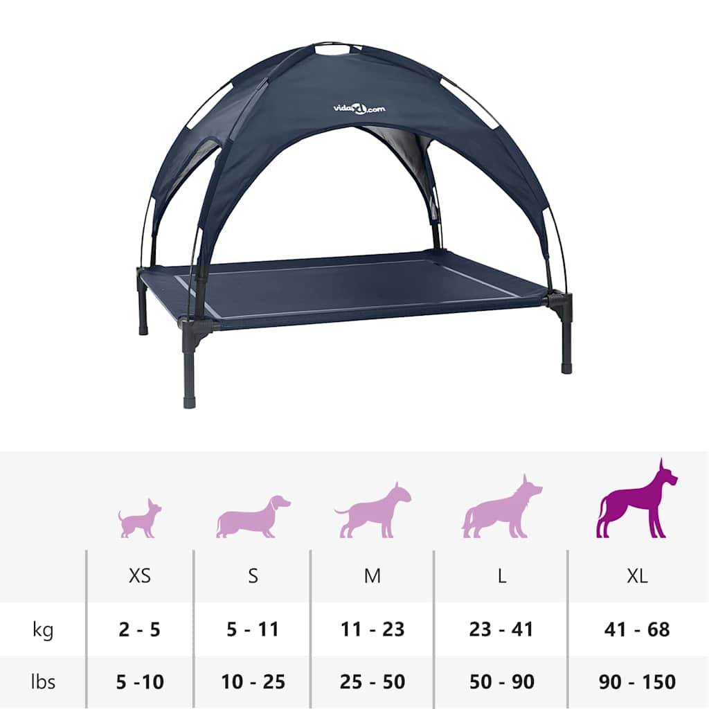 vidaXL Legowisko dla psa Granatowy 104 x 86 x 84,5 cm Stal