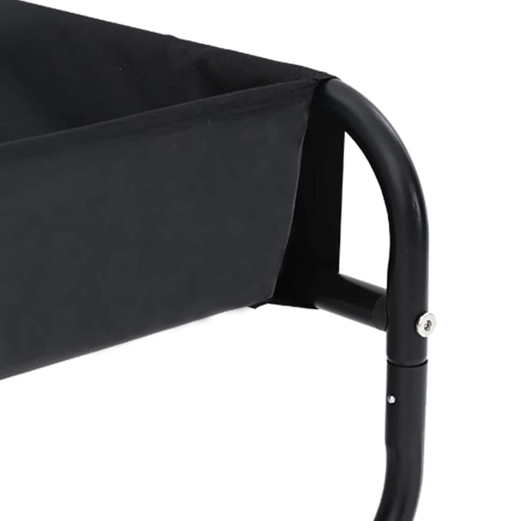vidaXL Legowisko dla psa Czarny 75 x 75 x 30 cm Stal