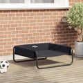 vidaXL Legowisko dla psa Czarny 75 x 75 x 30 cm Stal