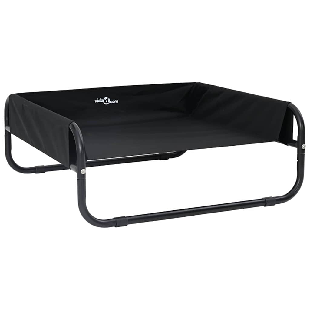 vidaXL Legowisko dla psa Czarny 75 x 75 x 30 cm Stal