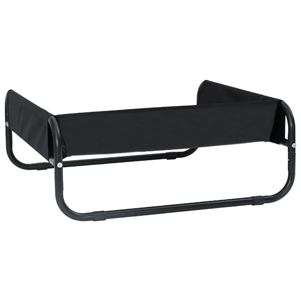 vidaXL Legowisko dla psa Czarny 75 x 75 x 30 cm Stal