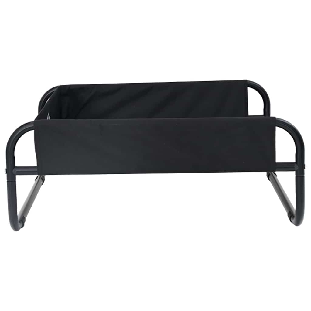 vidaXL Legowisko dla psa Czarny 75 x 75 x 30 cm Stal