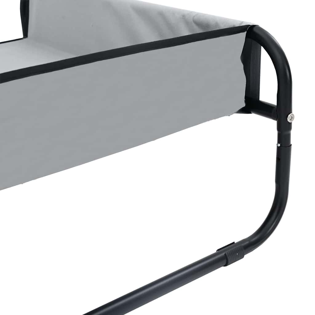 vidaXL Legowisko dla psa Jasnoszary 57 x 57 x 24 cm Stal