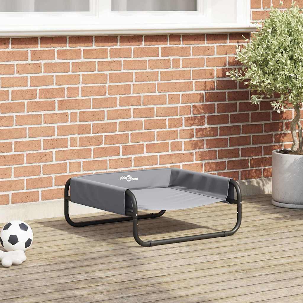 vidaXL Legowisko dla psa Jasnoszary 57 x 57 x 24 cm Stal