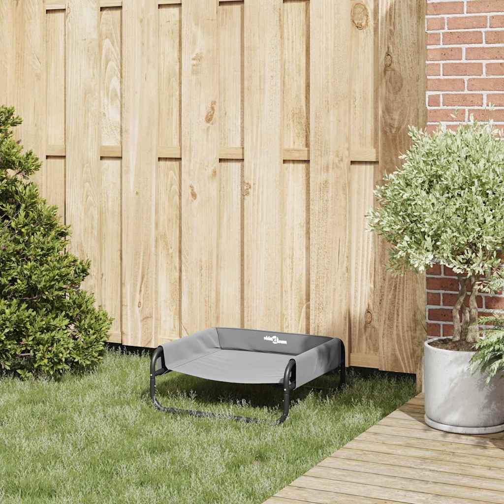 vidaXL Legowisko dla psa Jasnoszary 57 x 57 x 24 cm Stal