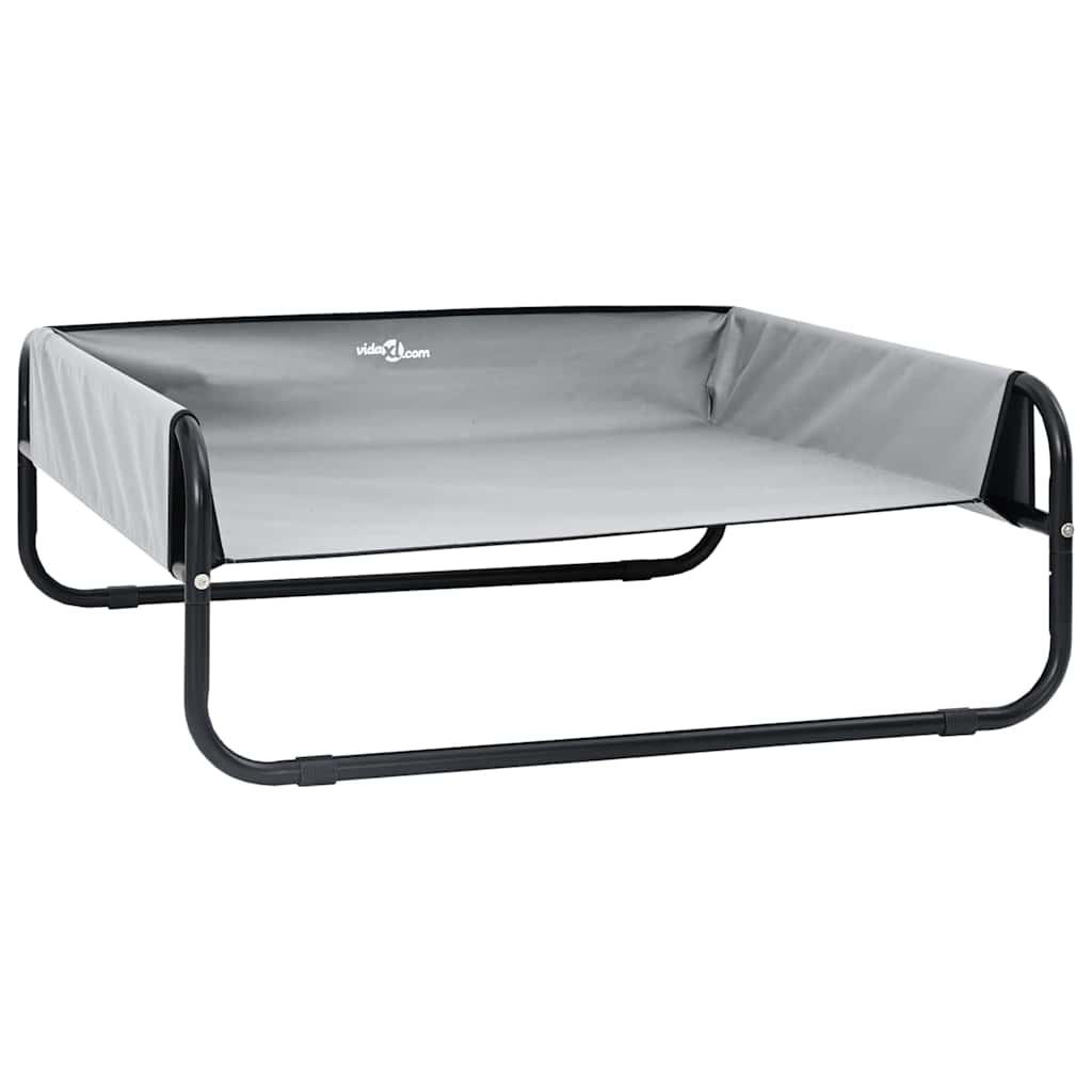 vidaXL Legowisko dla psa Jasnoszary 57 x 57 x 24 cm Stal