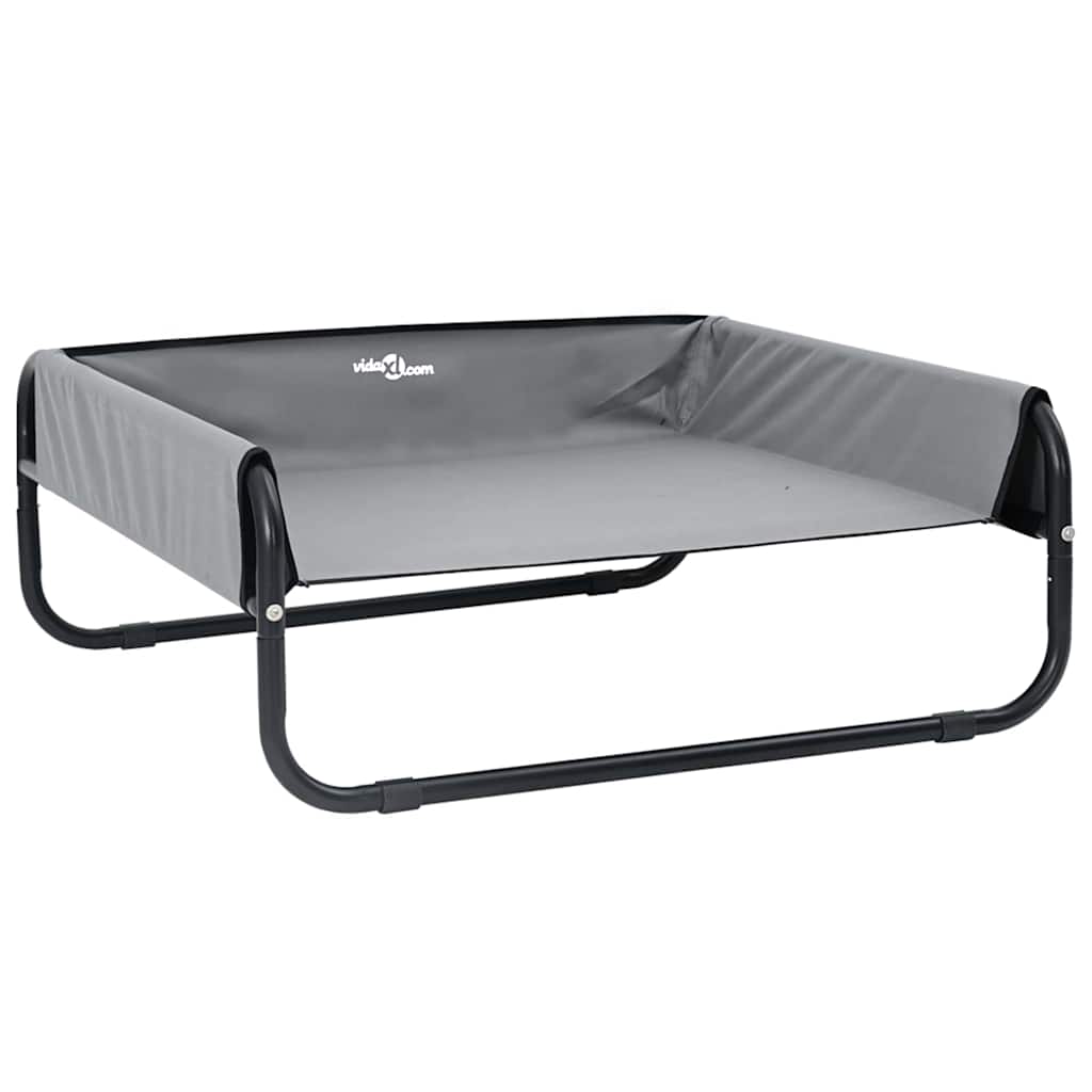 vidaXL Legowisko dla psa Jasnoszary 70 x 70 x 28,5 cm Stal