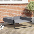 vidaXL Legowisko dla psa Jasnoszary 85 x 85 x 33 cm Stal