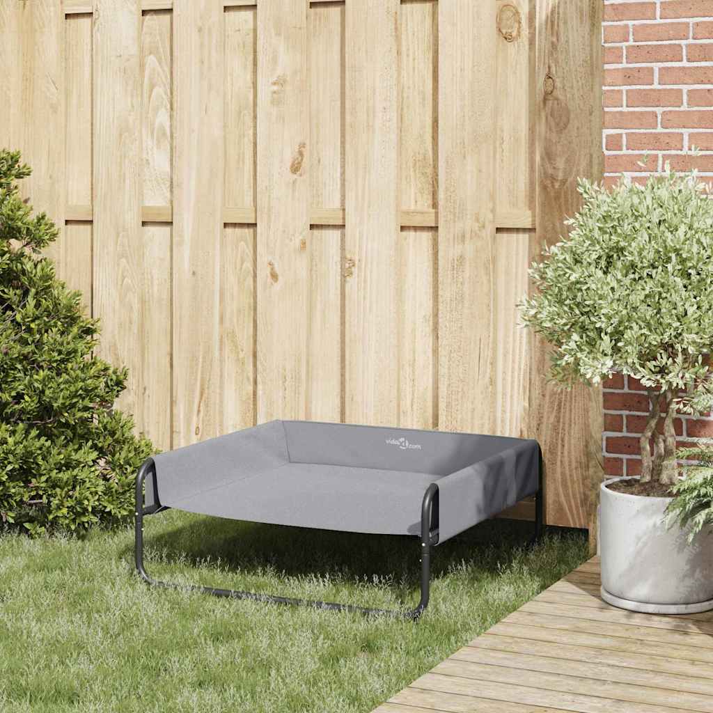 vidaXL Legowisko dla psa Jasnoszary 85 x 85 x 33 cm Stal