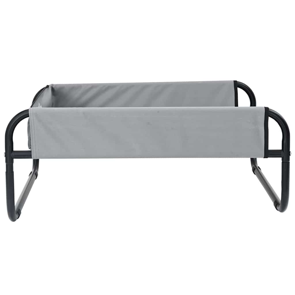 vidaXL Legowisko dla psa Jasnoszary 85 x 85 x 33 cm Stal