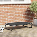 vidaXL Legowisko dla psa Czarny 90 x 55 x 18 cm Stal