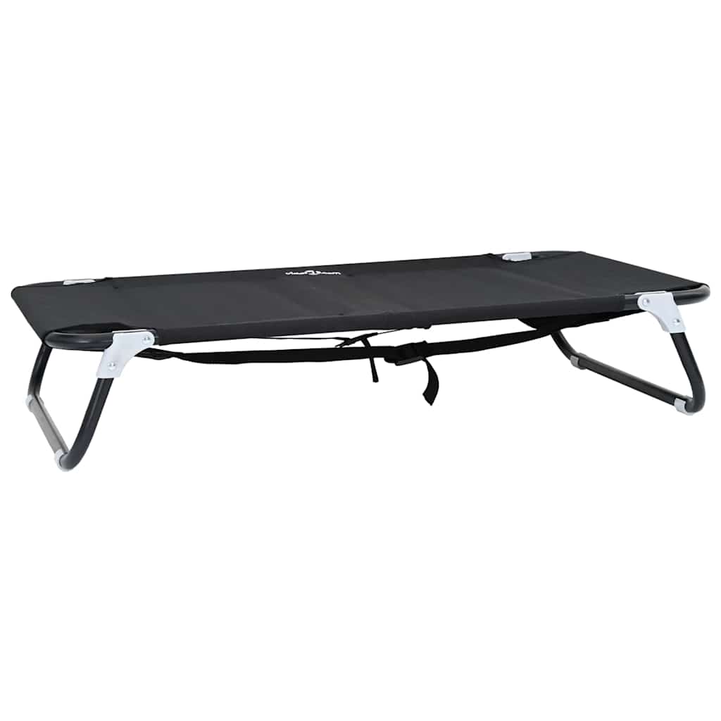 vidaXL Legowisko dla psa Czarny 90 x 55 x 18 cm Stal