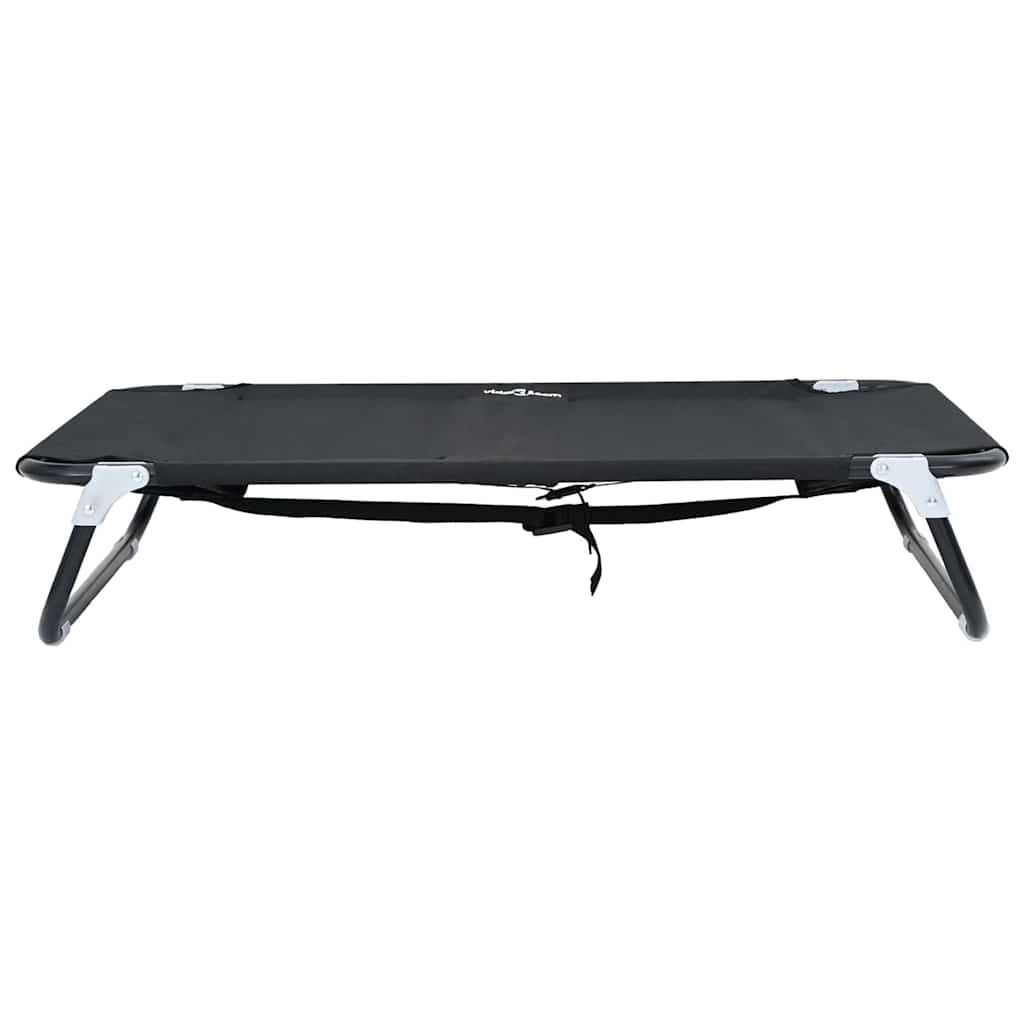 vidaXL Legowisko dla psa Czarny 90 x 55 x 18 cm Stal