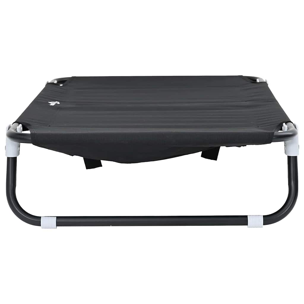 vidaXL Legowisko dla psa Czarny 90 x 55 x 18 cm Stal