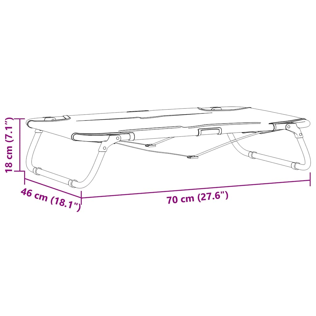 vidaXL Legowisko dla psa Jasnoszary 70 x 46 x 18 cm Stal