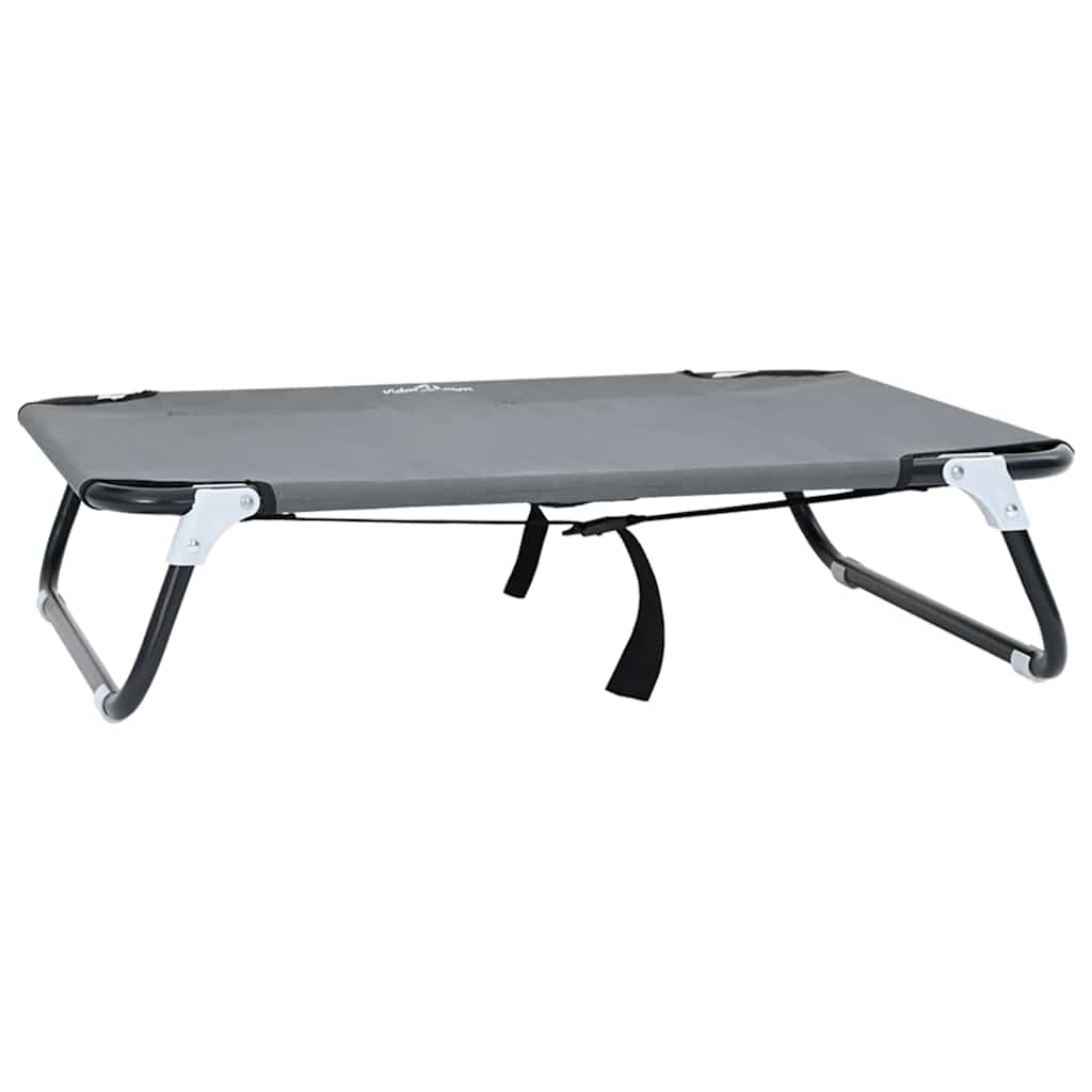 vidaXL Legowisko dla psa Jasnoszary 80 x 55 x 18 cm Stal