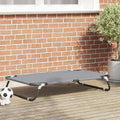 vidaXL Legowisko dla psa Jasnoszary 90 x 55 x 18 cm Stal