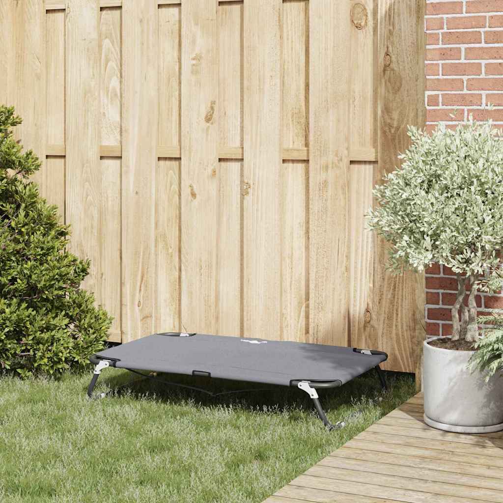vidaXL Legowisko dla psa Jasnoszary 105 x 65 x 18 cm Stal