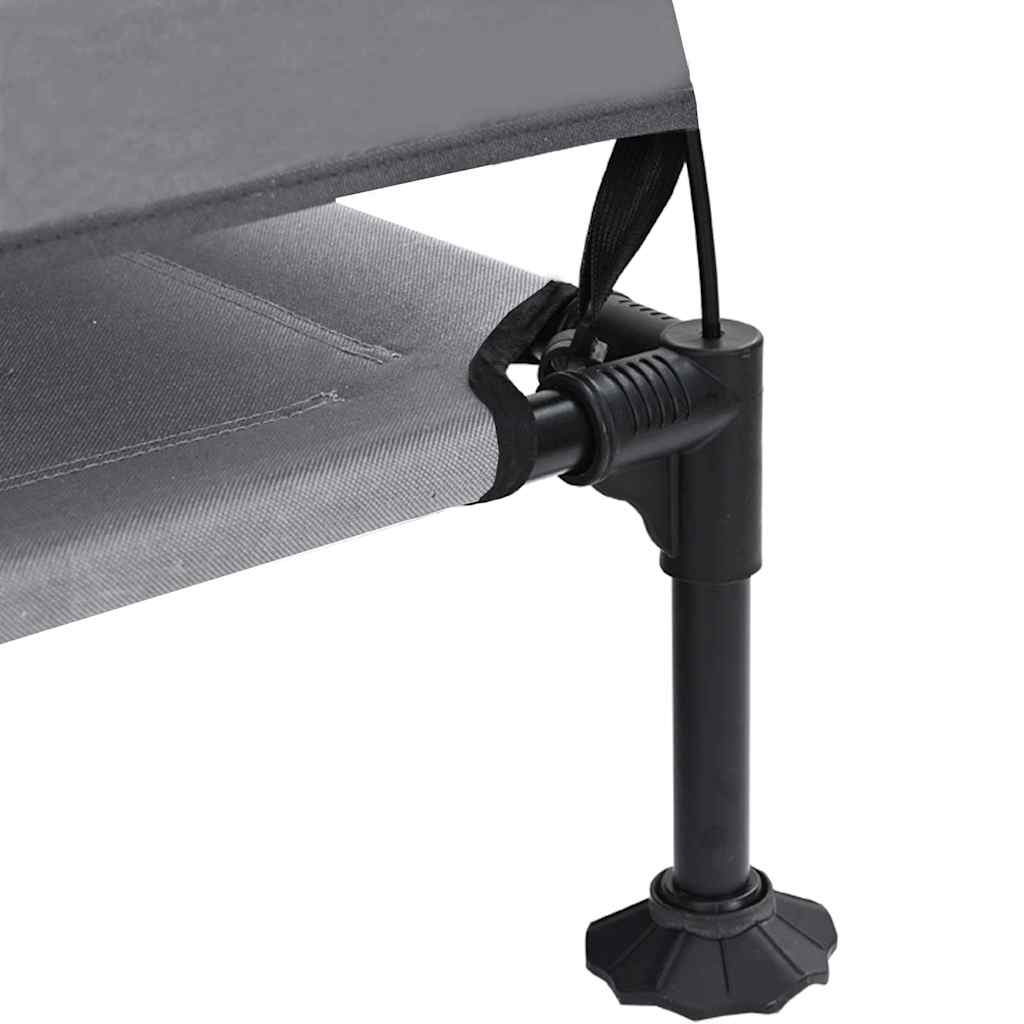 vidaXL Podnóżka dla psa Jasnoszary 127 x 81 x 108 cm Tkanina i Stal