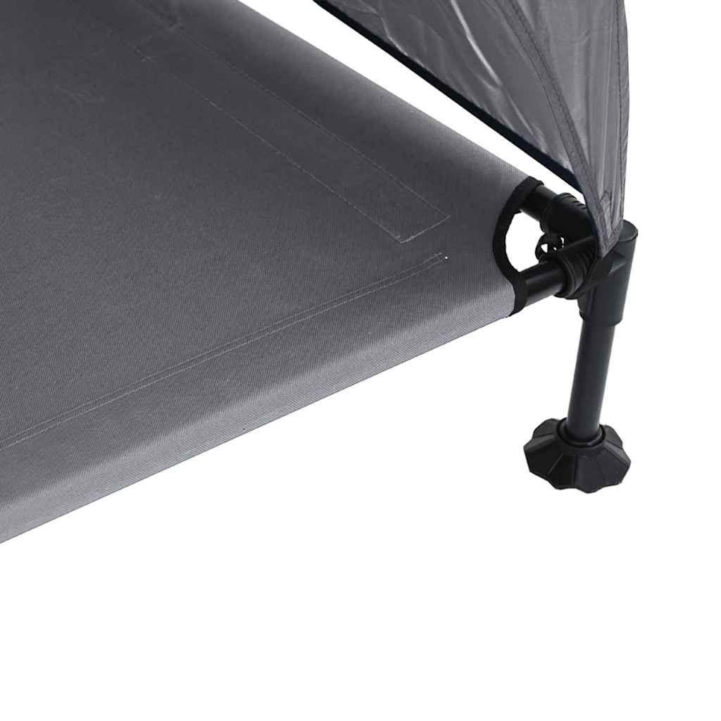 vidaXL Podnóżka dla psa Jasnoszary 127 x 81 x 108 cm Tkanina i Stal