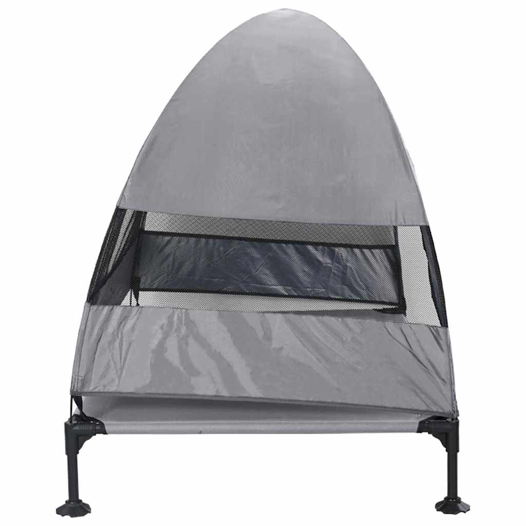 vidaXL Podnóżka dla psa Jasnoszary 127 x 81 x 108 cm Tkanina i Stal