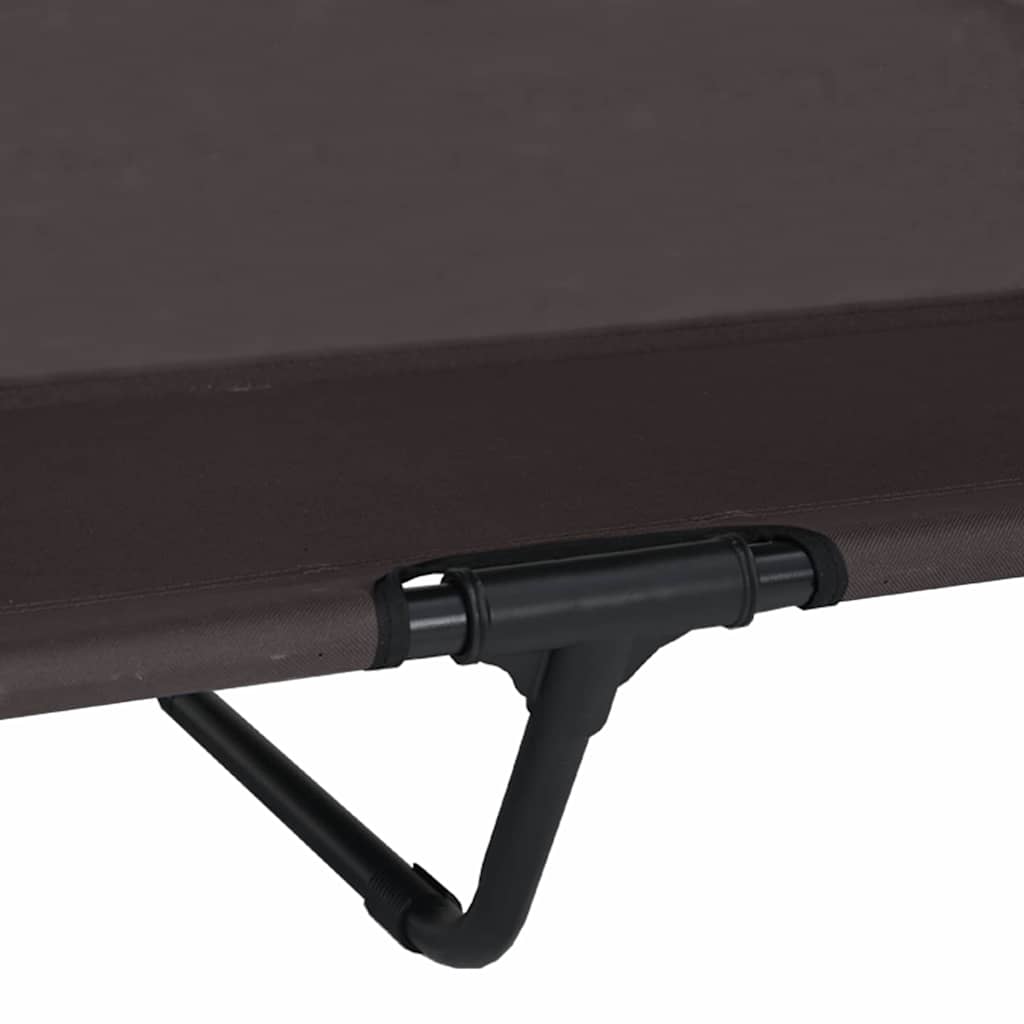 vidaXL Podnóżka dla psa Brązowy 127 x 81 x 108 cm Tkanina i Stal