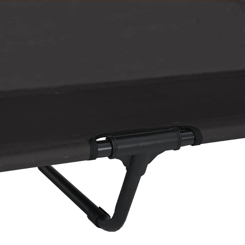 vidaXL Podnóżka dla psa Czarny 127 x 81 x 108 cm Tkanina i Stal