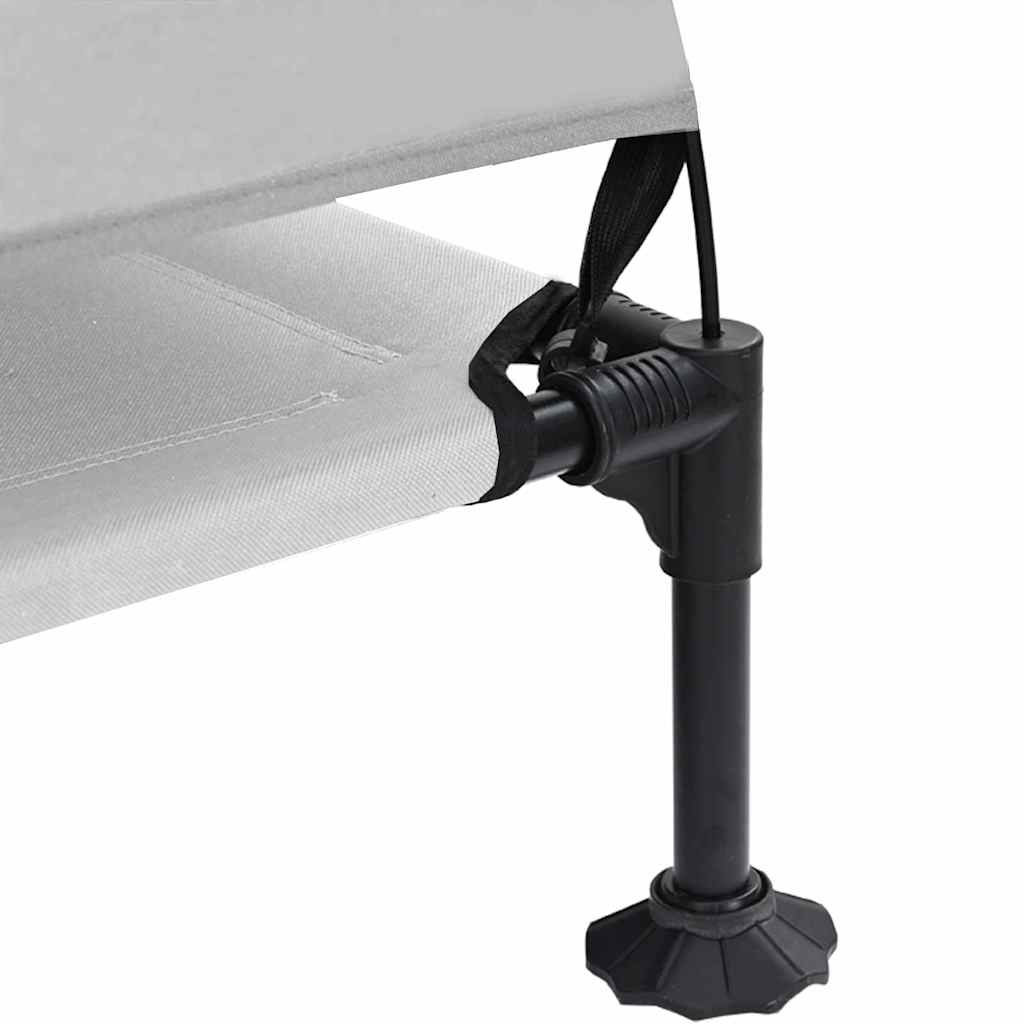 vidaXL Podnóżka dla psa Srebrnoszary 127 x 81 x 108 cm Tkanina i Stal