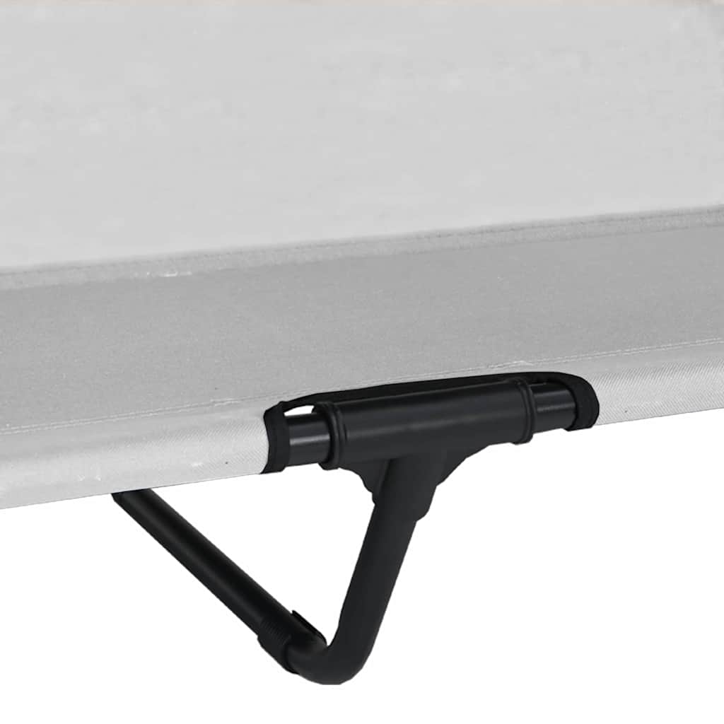 vidaXL Podnóżka dla psa Srebrnoszary 127 x 81 x 108 cm Tkanina i Stal