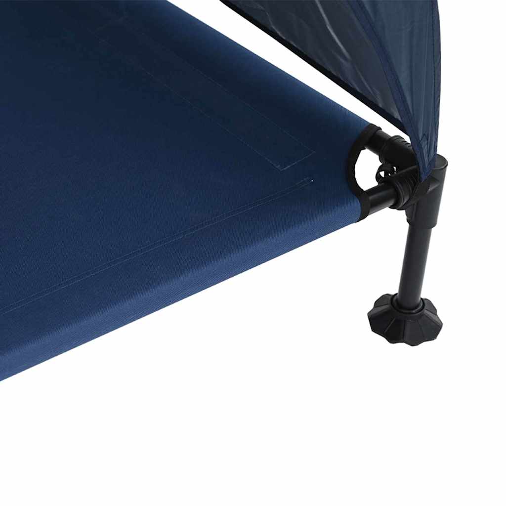 vidaXL Podnóżka dla psa Granatowy 127 x 81 x 108 cm Tkanina i Stal