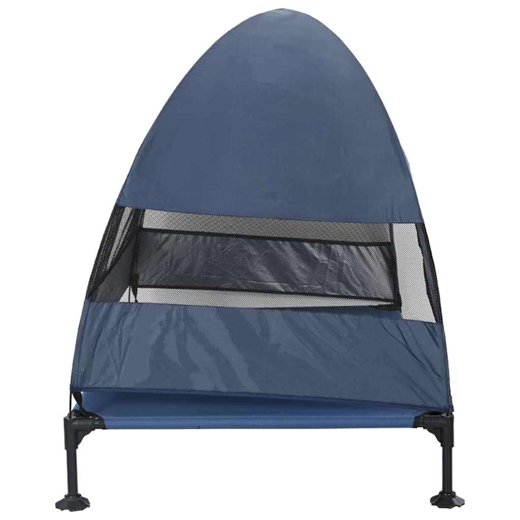 vidaXL Podnóżka dla psa Granatowy 127 x 81 x 108 cm Tkanina i Stal