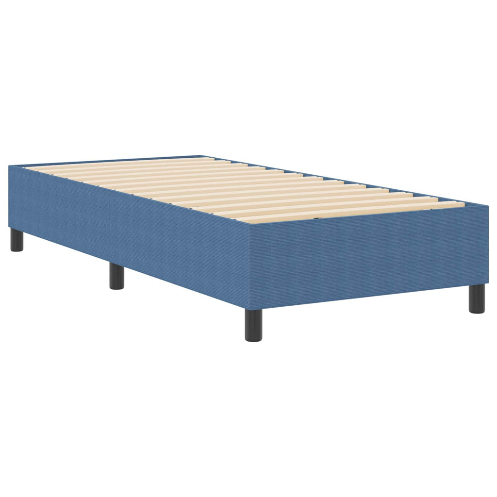 vidaXL Rama łóżka platformy Niebieski 80 x 200 cm Tkanina sztruksowa