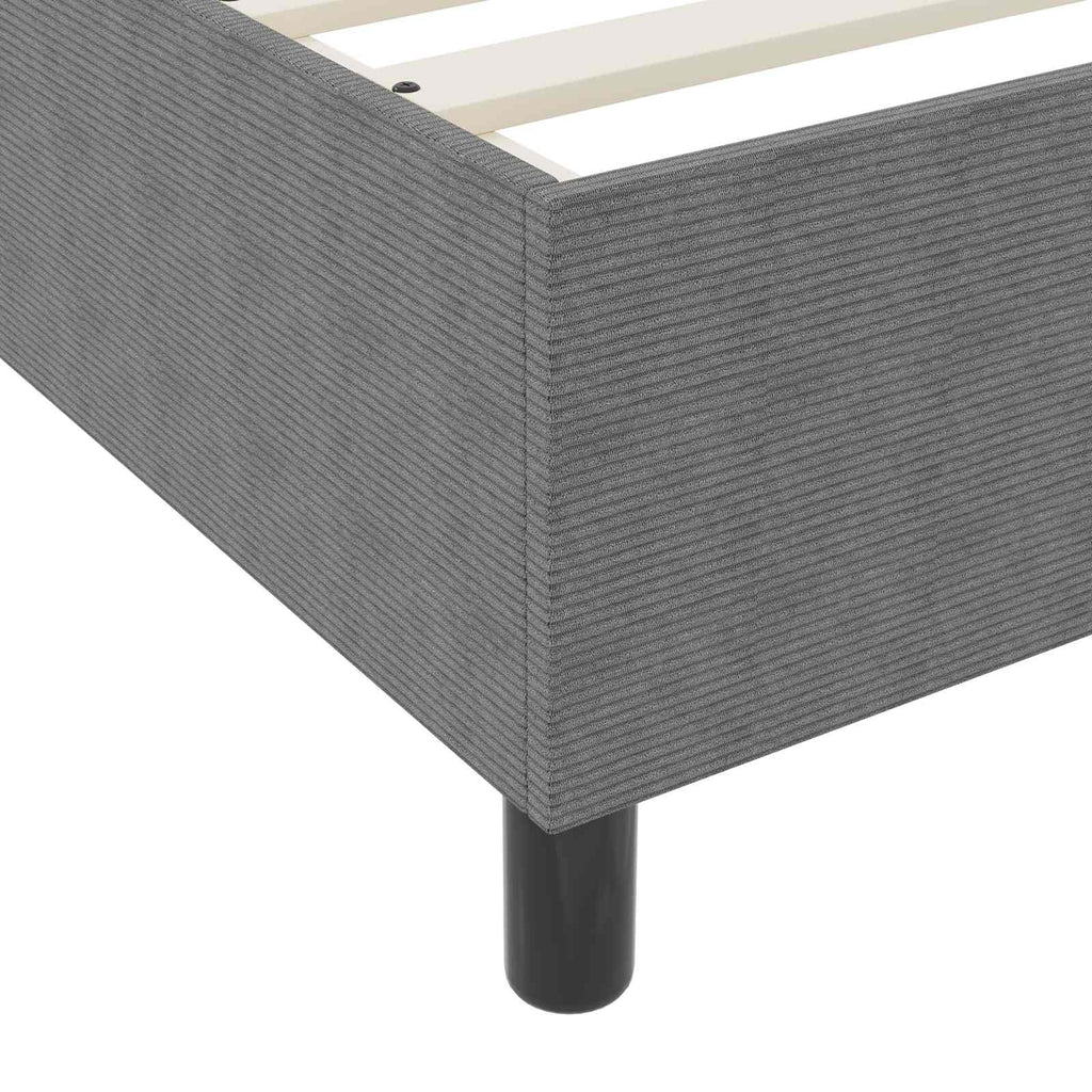 vidaXL Rama łóżka platformy Jasnoszary 90 x 190 cm Tkanina sztruksowa