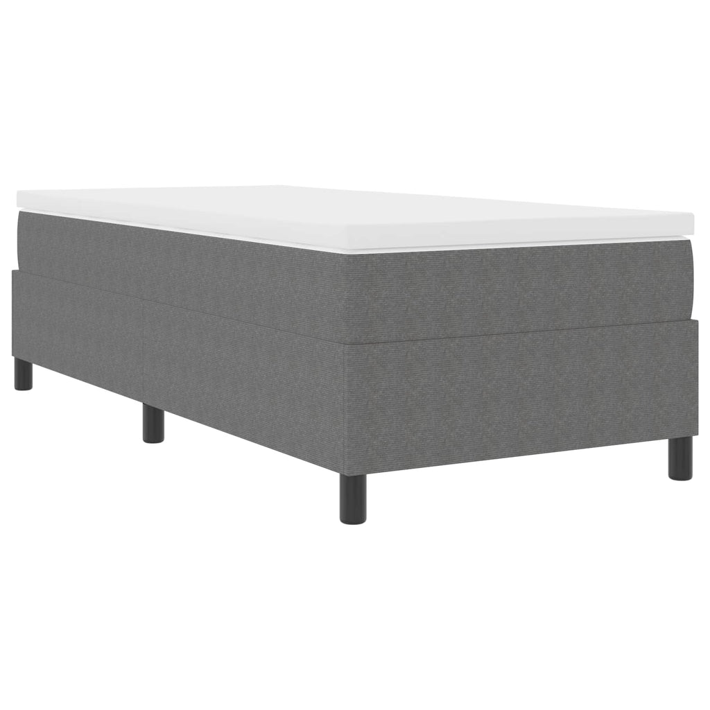 vidaXL Rama łóżka platformy Jasnoszary 90 x 190 cm Tkanina sztruksowa