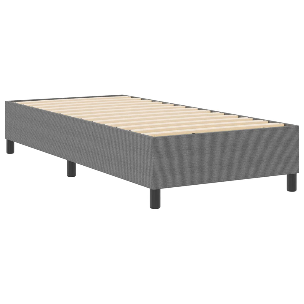 vidaXL Rama łóżka platformy Jasnoszary 90 x 190 cm Tkanina sztruksowa