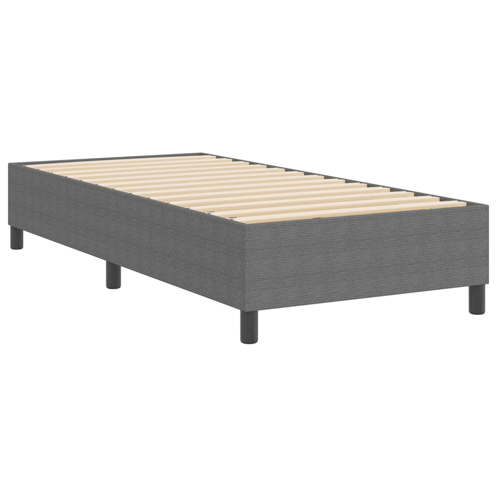 vidaXL Rama łóżka platformy Jasnoszary 90 x 190 cm Tkanina sztruksowa