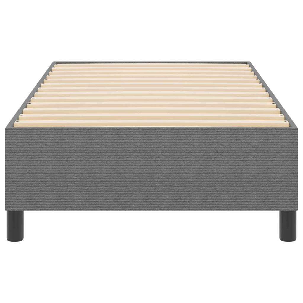 vidaXL Rama łóżka platformy Jasnoszary 90 x 190 cm Tkanina sztruksowa
