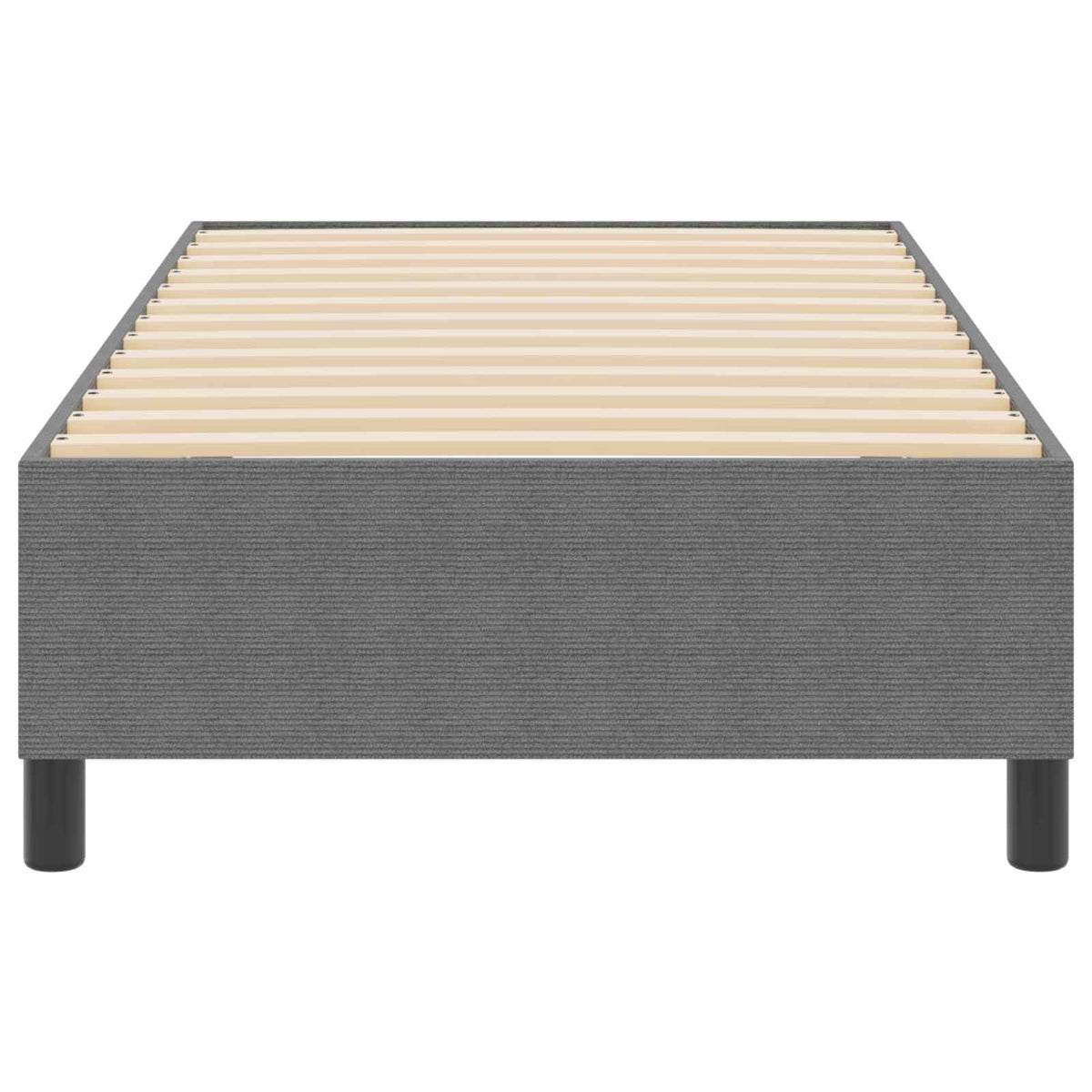 vidaXL Rama łóżka platformy Jasnoszary 90 x 190 cm Tkanina sztruksowa