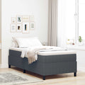 vidaXL Rama łóżka platformy Ciemnoszary 90 x 190 cm Tkanina sztruksowa