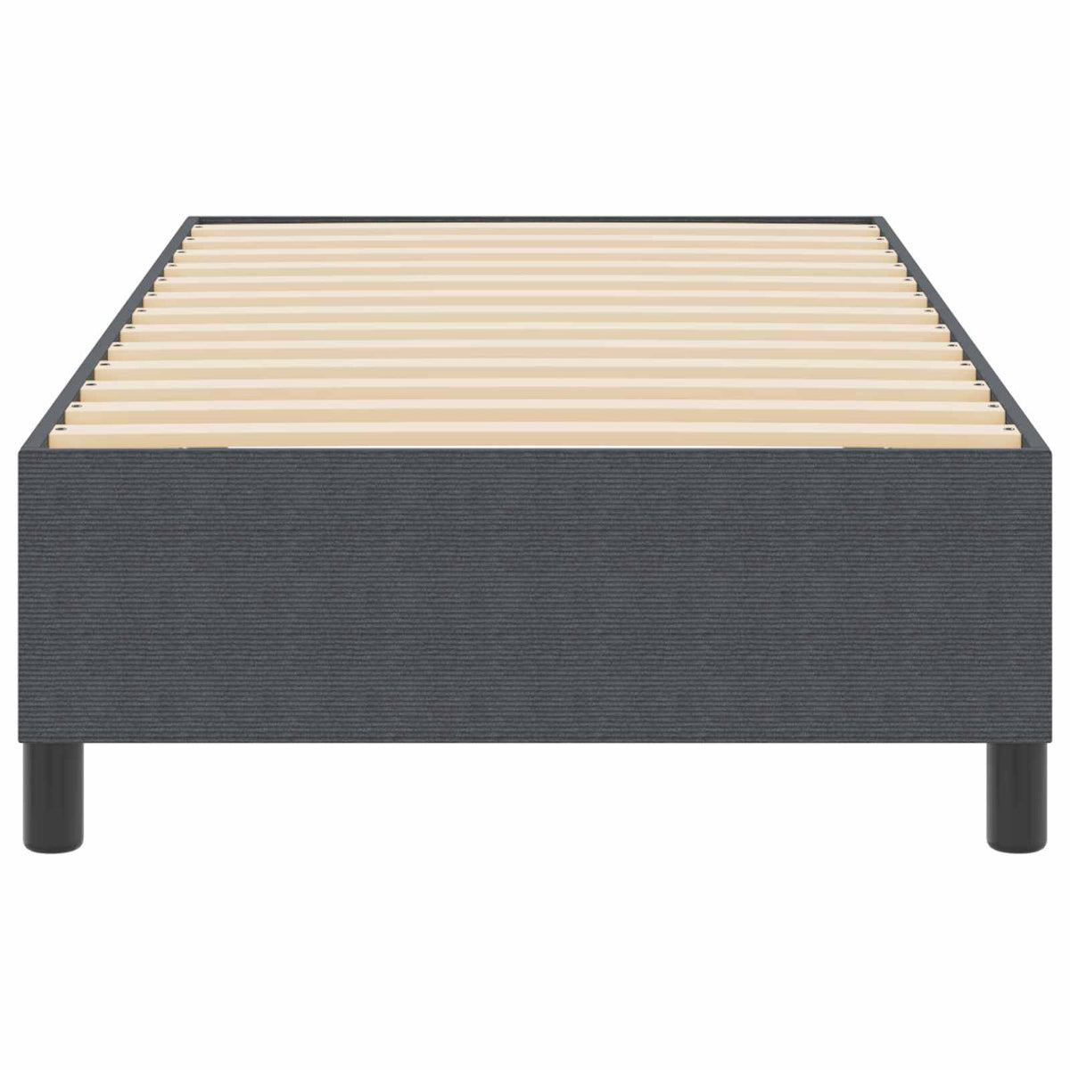 vidaXL Rama łóżka platformy Ciemnoszary 90 x 190 cm Tkanina sztruksowa