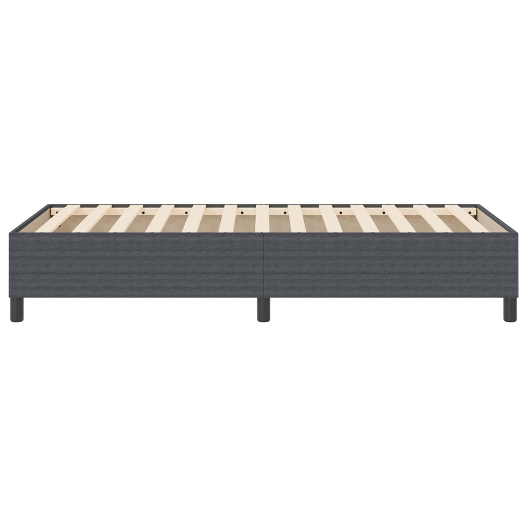 vidaXL Rama łóżka platformy Ciemnoszary 90 x 190 cm Tkanina sztruksowa