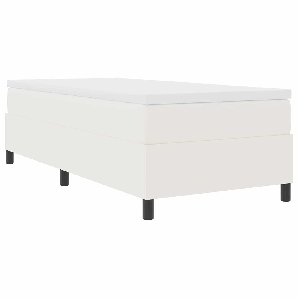 vidaXL Rama łóżka platformy Kremowy 90 x 190 cm Tkanina sztruksowa